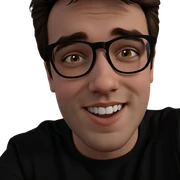 boy with glasses portrait sticker