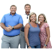 happy outdoor group portrait sticker