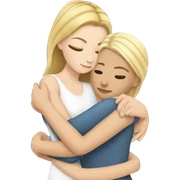 White Girl hugs white girl sticker