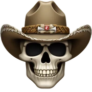 Gunfighters skull  sticker