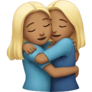 Two girls cuddling sticker