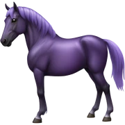 Dark purple horse realism sticker