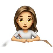 Study and girl sticker