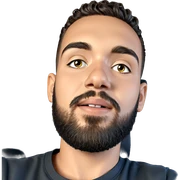 portrait of a bearded boy sticker