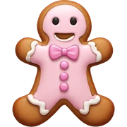 Light Pink gingerbread man sticker