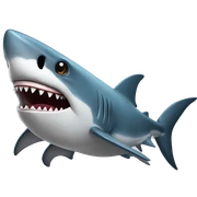 Shark with a top hat sticker