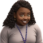 smiling dark-skinned boy with jewelry sticker
