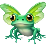 Fairy frog with wings  sticker