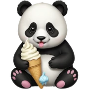 Panda eating ice cream sticker