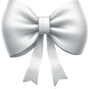 White bow sticker