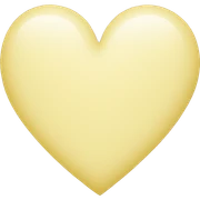 Pastel yellow heart sticker