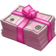 pink money sticker