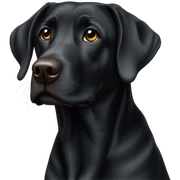 Black lab sticker
