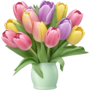 Pastell tulips Bouquet  sticker