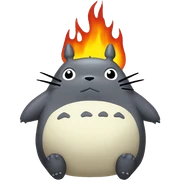Totoro flame sticker