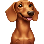 smiling dachshund sticker