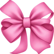 Pink bow sticker