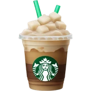 Starbuck ice coffee with ice cubes sticker