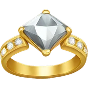 Diamond gold ring sticker