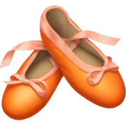 Orange ballet shoes sticker