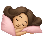 Brunette girl sleeping sticker