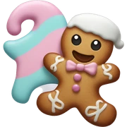 Pastel gingerbread man sticker