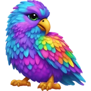 lisa frank bird sticker