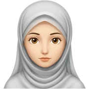 veiled woman, gentle expression sticker