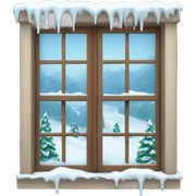 winter window sticker