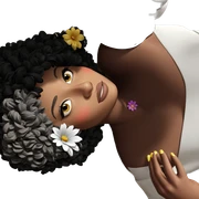 flower adorned beauty in rest sticker