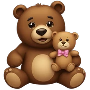 Bear with teddy-bear sticker