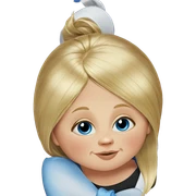 blonde girl with blue eyes sticker