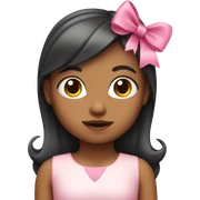 Girl with a pink bow sticker