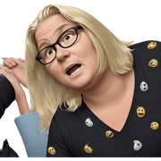 blonde boy in black shirt sticker