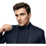 stylish male portrait in suit sticker