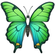 blue and green butterfly sticker