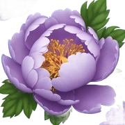 blue peony sticker