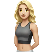 white girl in gym  sticker
