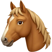 Realistic looking horse face looking from the side smirking sticker