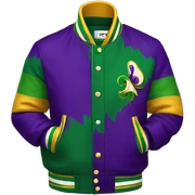 Mardi Gras letterman jacket  sticker