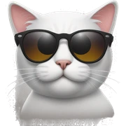 Cat with sunglasses sticker