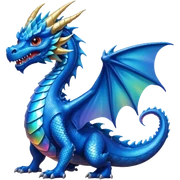 Dragón color azul sticker
