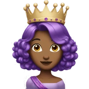 Princess with purple hair sticker