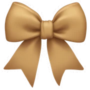 Tan bow  sticker