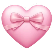 Light pink heart with bow  sticker