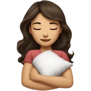 Brunette girl sleeping sticker