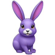 Conejo morado sticker