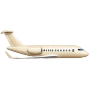 Beige airplane  sticker