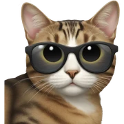 Cat with sunglasses sticker