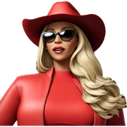 blonde girl in sunglasses hat sticker